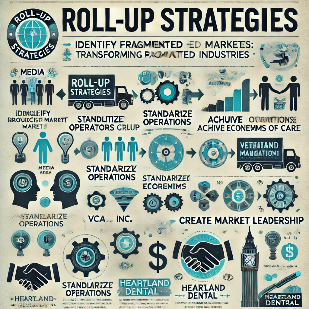 DALL·E 2024-11-15 16.40.21 - A professional and visually engaging infographic on roll-up strategies in business. The infographic should feature the following elements_ 1) A title